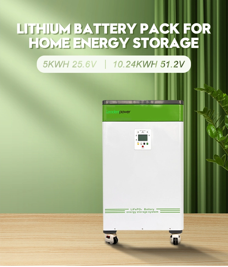 Stackable Lithium Battery Pack 5kwh 10kwh 48V 51.2V 100ah 200ah LiFePO4 Home Solar Energy Battery Pack Movable Power Battery Solar Cell Lithium 12V
