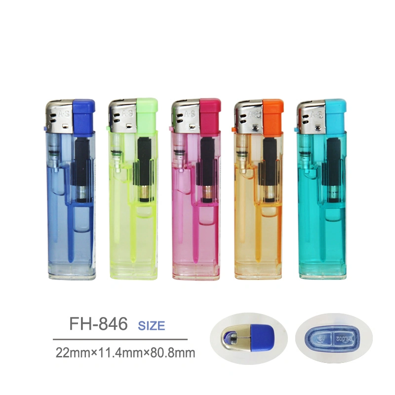Disposable Electronic Transparent Lighters Customized Walmart Wholesale Lighters Fh-846