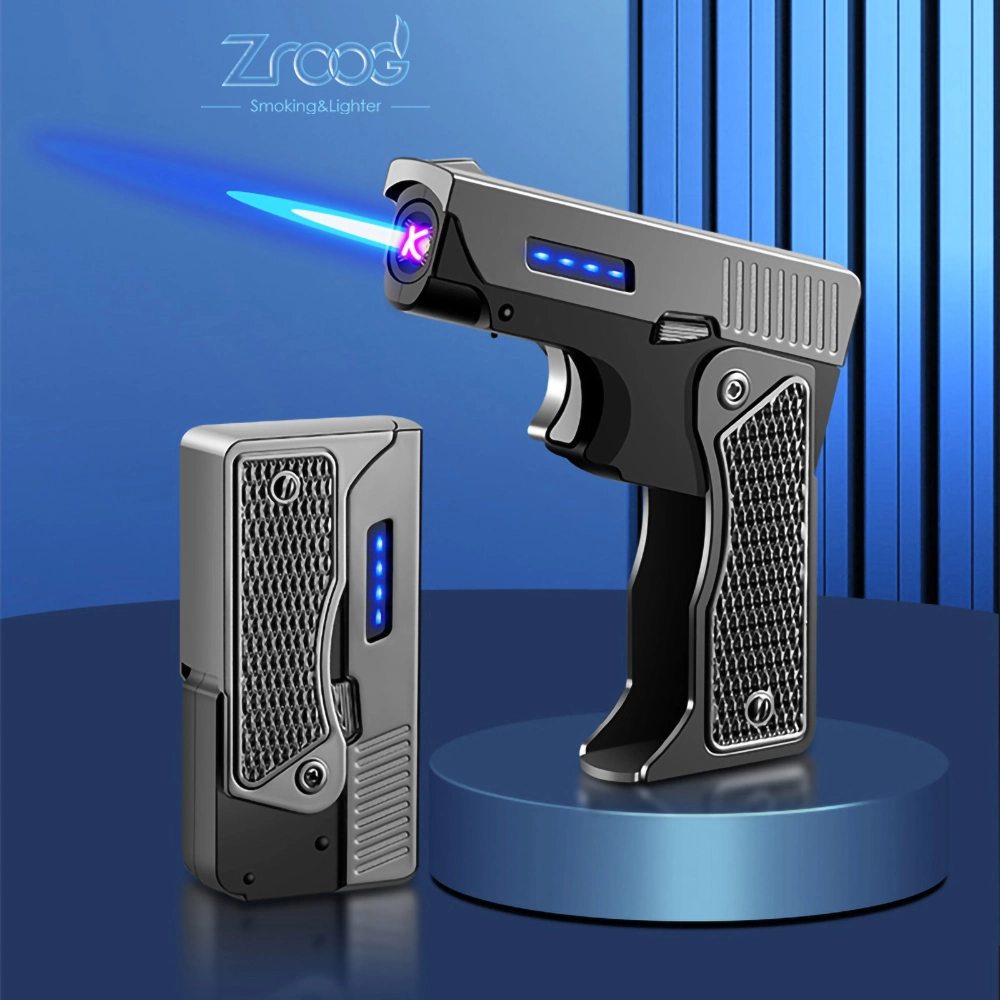 Jet Flame Cigar Lighter Gas Electric Plasma USB Rechargeable Gun Cigarette Lighter